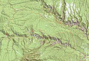 Gila Woodland topographic trail map at 1:24,000 scale